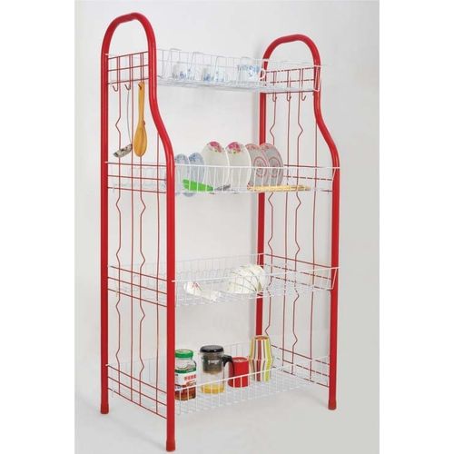 Large Dish Basket – 4 Tier Red