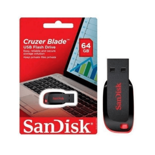 SanDisk 64GB Cruzer Blade USB 2.0 Flash Drive