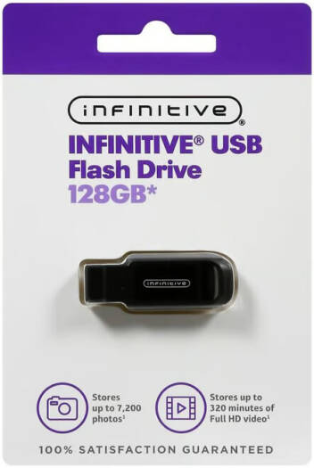 INFINITIVE USB FLASH DRIVE 128GB. 