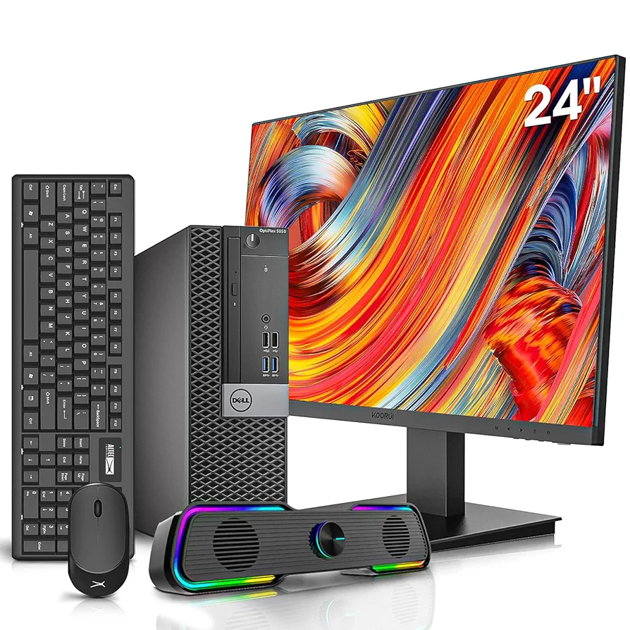 Dell OptiPlex 5050 Desktop Computers with 24" Monitor PC 