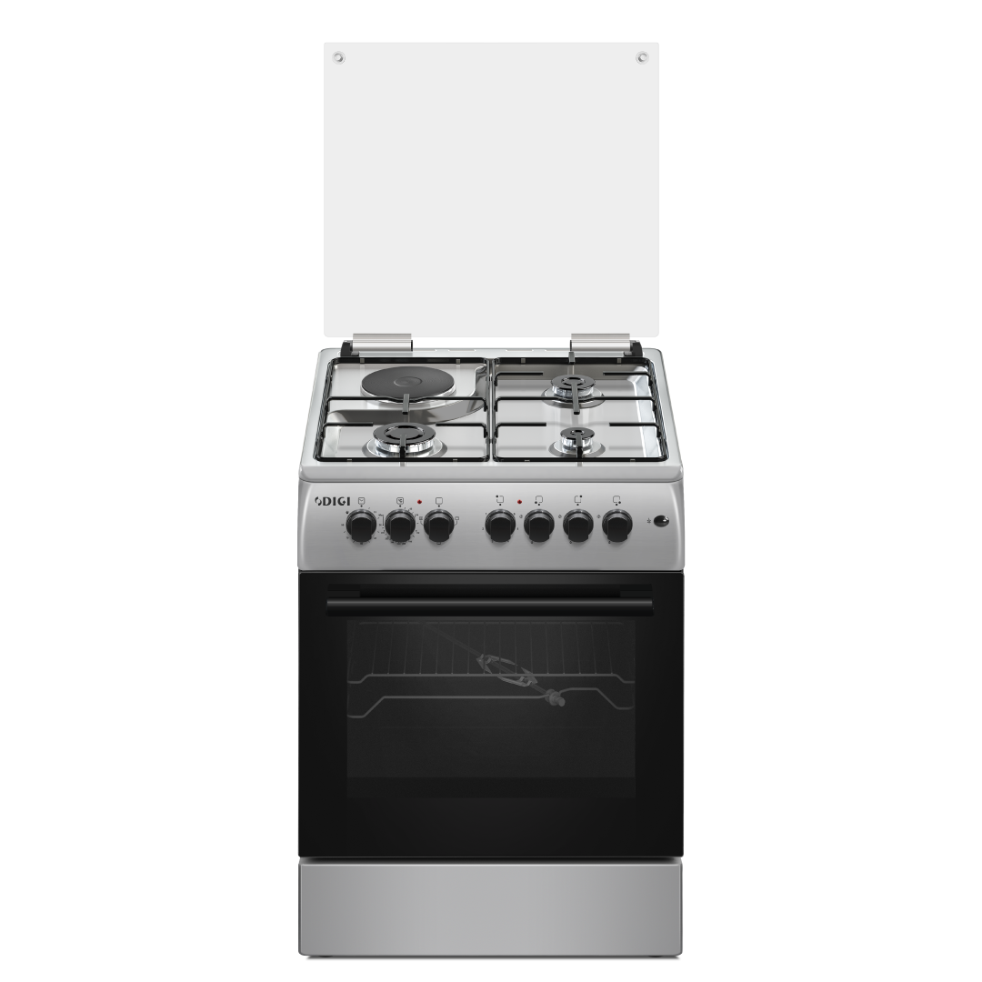 DIGI Cooker 60x60 Steel – 3 Gas + 1 Hot Plate