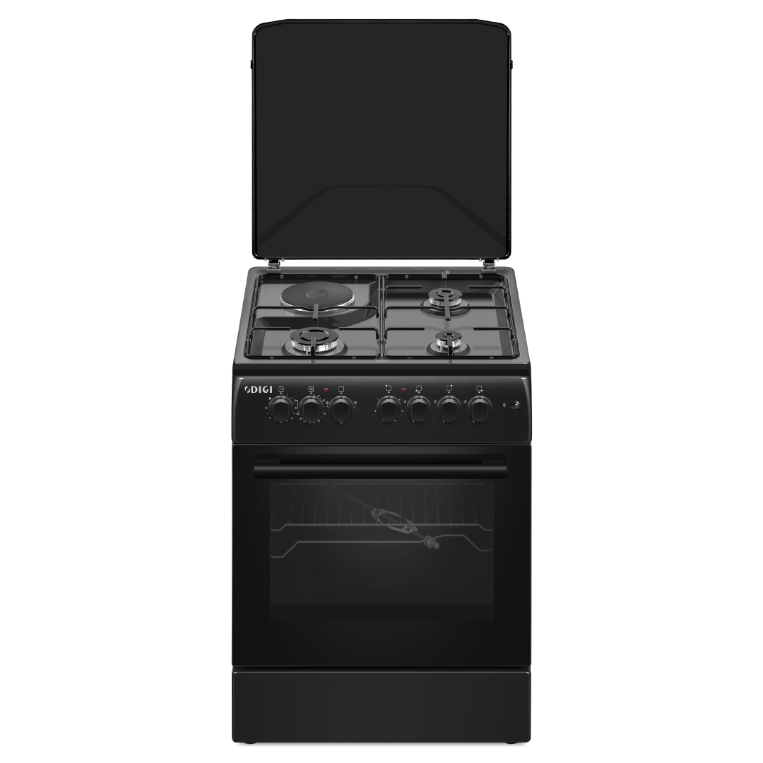 DIGI Cooker 60x60 Black – 3 Gas + 1 Hot Plate