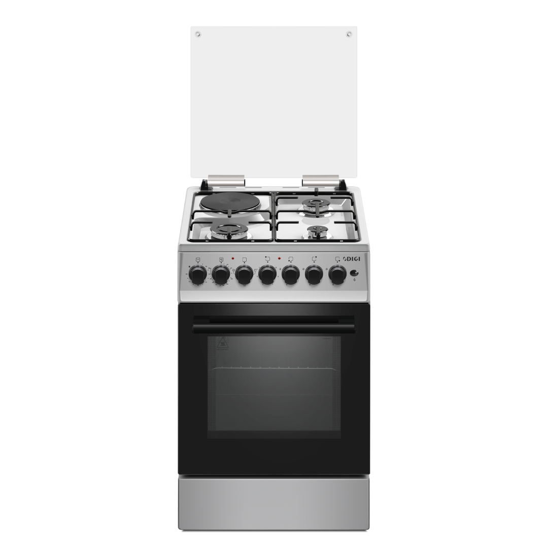 DIGI Cooker 50x50 Steel – 3 Gas + 1 Hot Plate